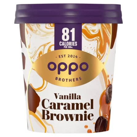 Oppo Vanilla Caramel Brownie Ice Cream (475ml)