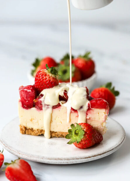 Strawberries & Cream Cheesecake